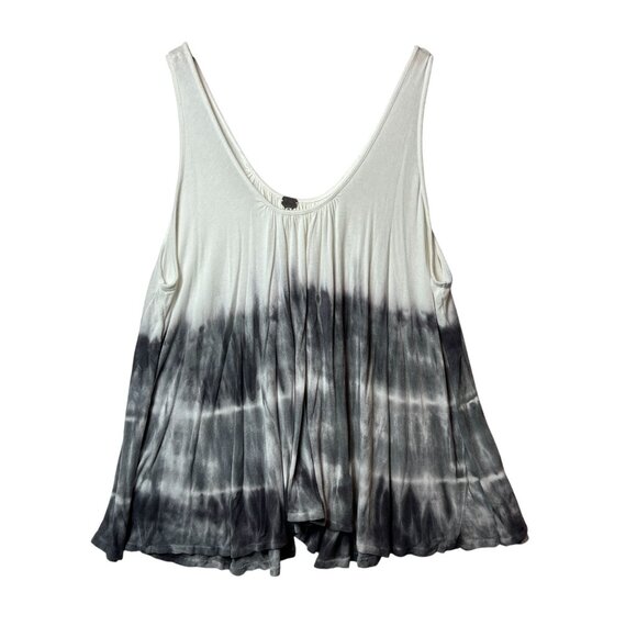 We The Free XS Womens Sleeveless Dip Dye Black&White Rayon Blend Flowy Tank Top - Picture 2 of 9
